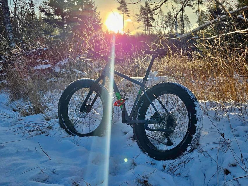 Stockholm: Fat Bike Forest Adventure with Lunch and Sauna - A careful briefing before the forest ride