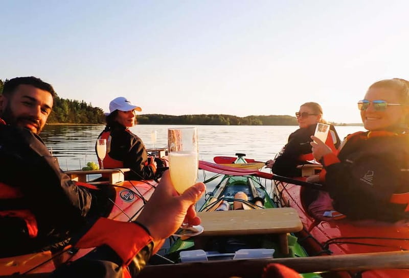 Stockholm: Sunset Archipelago Kayaking & Toast on the Water - Getting ready with kayak, paddle, and safety gear