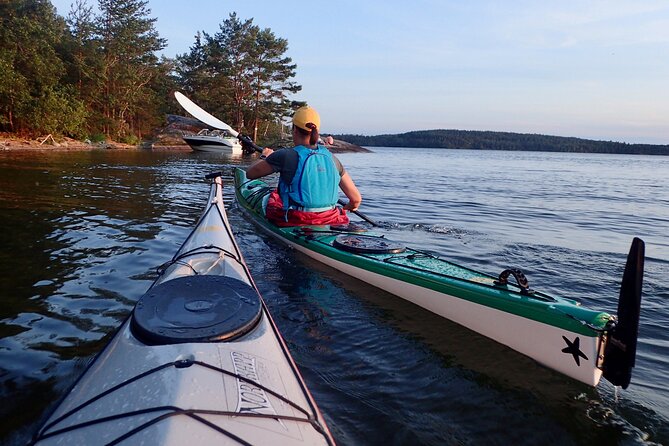Sunset kayak tour with fika on Stockholms lakeside - Paddling Mälaren as the Light Changes