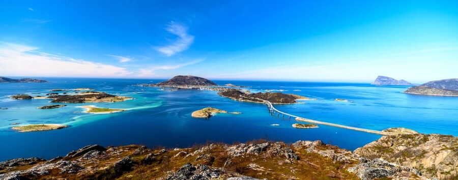 Tromsø: Fjords and Sommarøy Islands Tour with Salmon Picnic - Leaving Tromsø by comfortable bus
