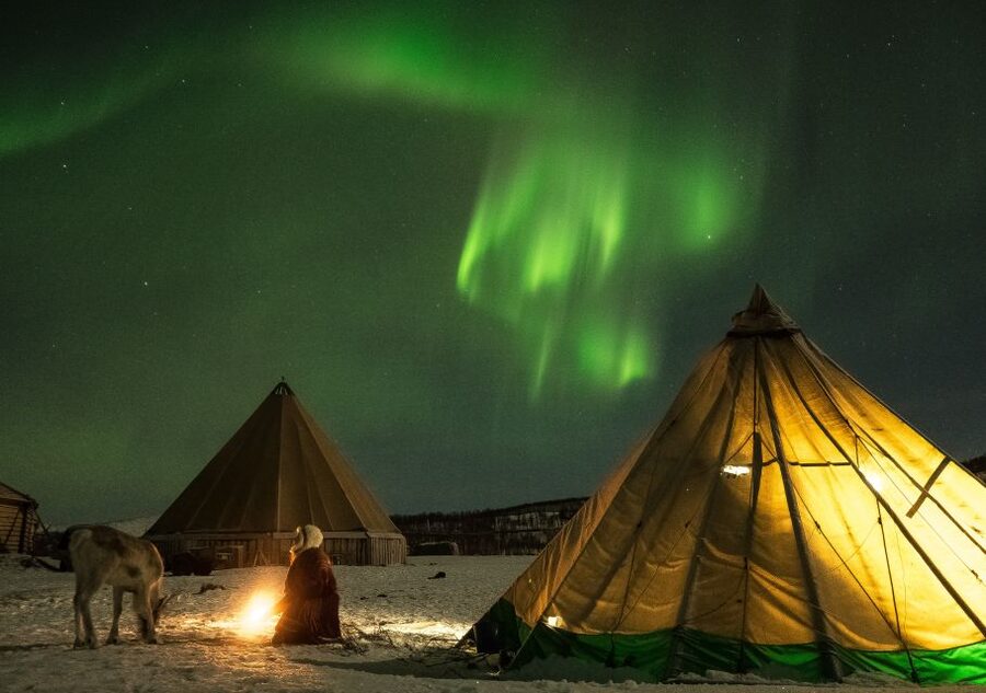 Tromsø: Reindeer Camp Dinner with Chance of Northern Lights - Warm drinks, fire, and the candle-lit lavvu