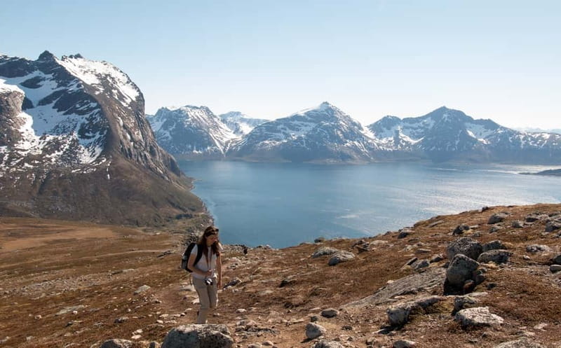 Tromsø: Summer Day Hike in the wilderness - The summit view over fjords and islands